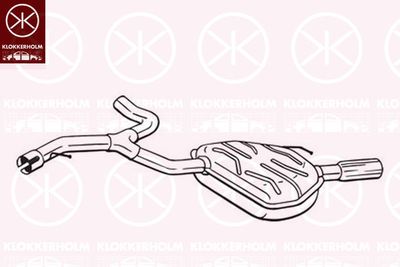 235929 KLOKKERHOLM Глушитель выхлопных газов конечный