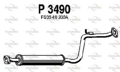 P3490 FENNO Средний глушитель выхлопных газов