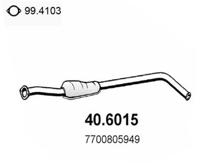 406015 ASSO Средний глушитель выхлопных газов