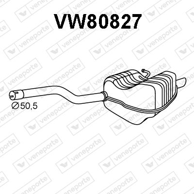 VW80827 VENEPORTE Глушитель выхлопных газов конечный
