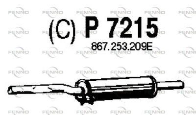 P7215 FENNO Средний глушитель выхлопных газов