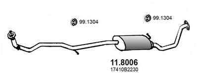 118006 ASSO Средний  конечный глушитель ОГ