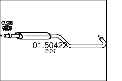 0150422 MTS Средний глушитель выхлопных газов