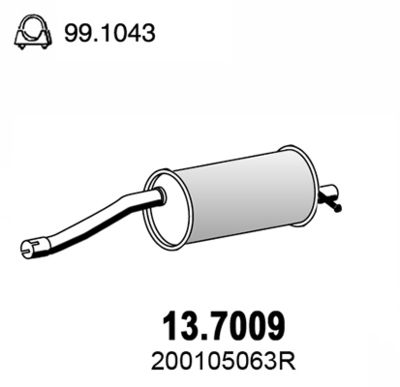 137009 ASSO Глушитель выхлопных газов конечный