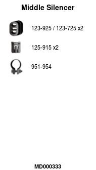 MD000333 FA1 Средний глушитель выхлопных газов