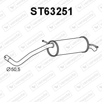 ST63251 VENEPORTE Глушитель выхлопных газов конечный