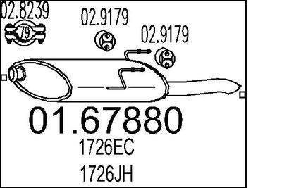 0167880 MTS Глушитель выхлопных газов конечный