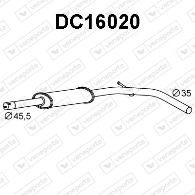 DC16020 VENEPORTE Средний глушитель выхлопных газов