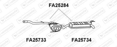 FA25284 VENEPORTE Глушитель выхлопных газов конечный