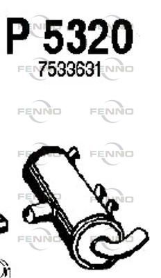 P5320 FENNO Средний глушитель выхлопных газов