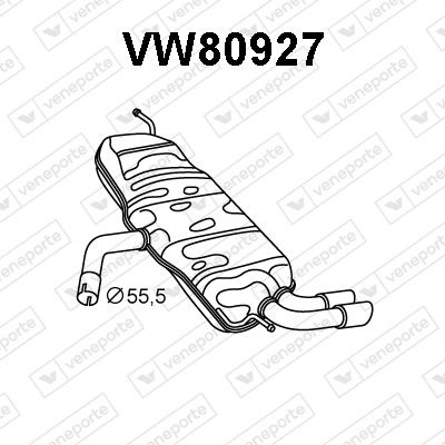 VW80927 VENEPORTE Глушитель выхлопных газов конечный