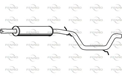 P7580 FENNO Средний глушитель выхлопных газов