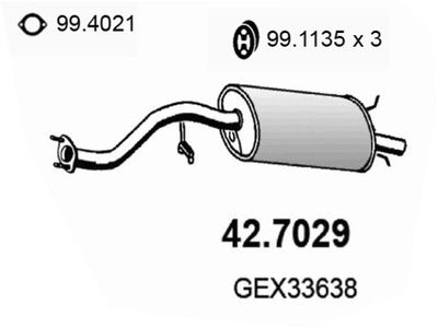427029 ASSO Глушитель выхлопных газов конечный