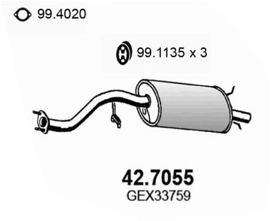 427055 ASSO Глушитель выхлопных газов конечный