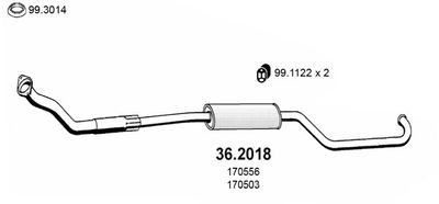 362018 ASSO Предглушитель выхлопных газов