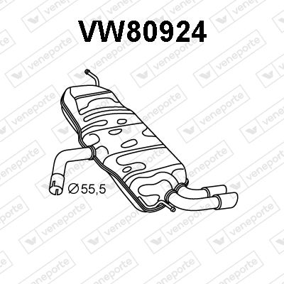 VW80924 VENEPORTE Глушитель выхлопных газов конечный