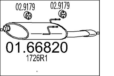 0166820 MTS Глушитель выхлопных газов конечный