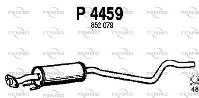 P4459 FENNO Средний глушитель выхлопных газов