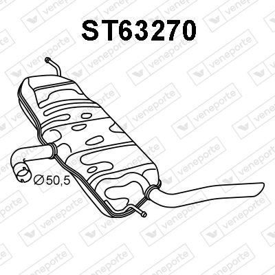 ST63270 VENEPORTE Глушитель выхлопных газов конечный