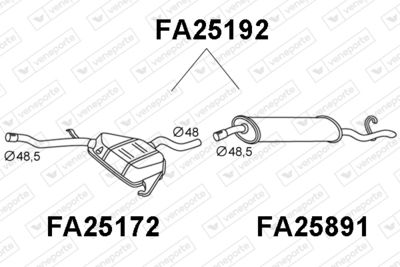 FA25192 VENEPORTE Глушитель выхлопных газов конечный