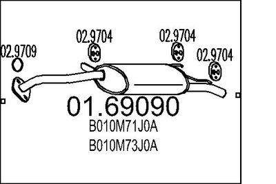 0169090 MTS Глушитель выхлопных газов конечный