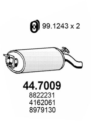 447009 ASSO Глушитель выхлопных газов конечный