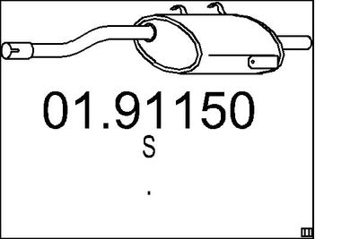 0191150 MTS Глушитель выхлопных газов конечный