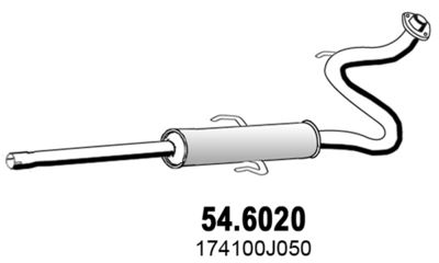 546020 ASSO Средний глушитель выхлопных газов