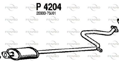 P4204 FENNO Средний глушитель выхлопных газов