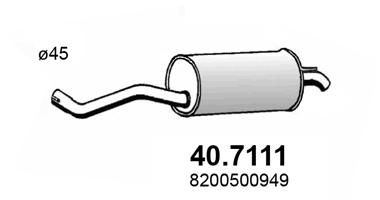 407111 ASSO Глушитель выхлопных газов конечный