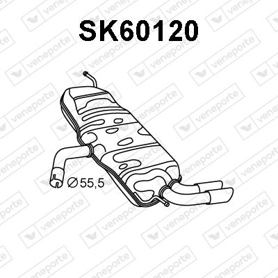 SK60120 VENEPORTE Глушитель выхлопных газов конечный