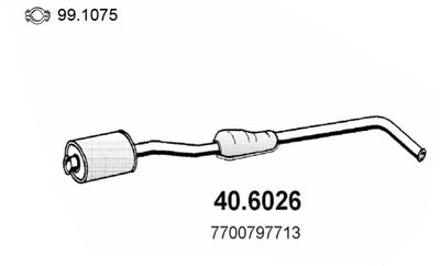406026 ASSO Средний глушитель выхлопных газов