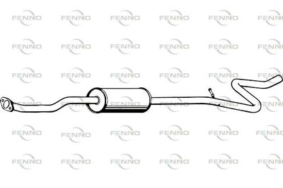 P4613 FENNO Средний глушитель выхлопных газов