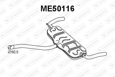 ME50116 VENEPORTE Глушитель выхлопных газов конечный