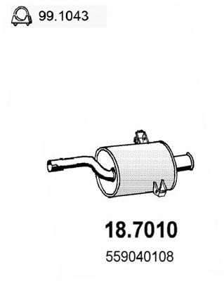 187010 ASSO Глушитель выхлопных газов конечный