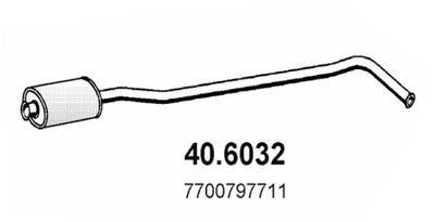 406032 ASSO Средний глушитель выхлопных газов