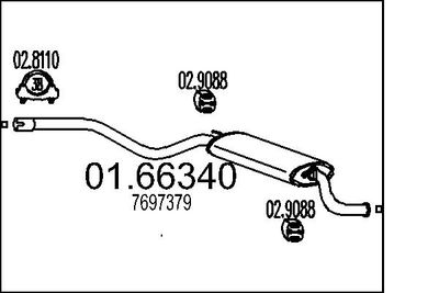 0166340 MTS Глушитель выхлопных газов конечный