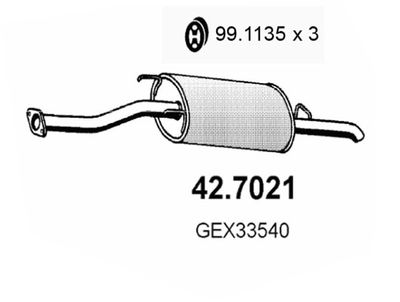 427021 ASSO Глушитель выхлопных газов конечный