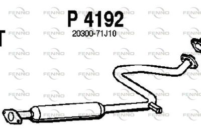 P4192 FENNO Средний глушитель выхлопных газов