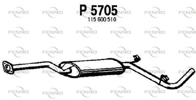 P5705 FENNO Средний глушитель выхлопных газов