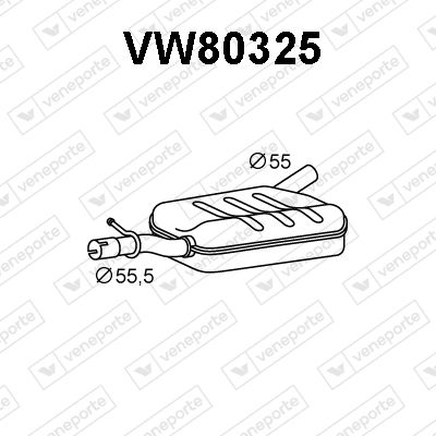 VW80325 VENEPORTE Предглушитель выхлопных газов