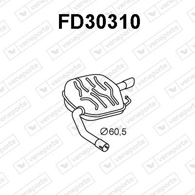 FD30310 VENEPORTE Глушитель выхлопных газов конечный