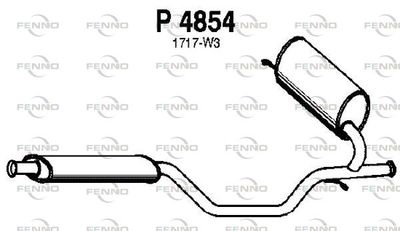 P4854 FENNO Средний глушитель выхлопных газов