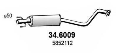 346009 ASSO Средний глушитель выхлопных газов