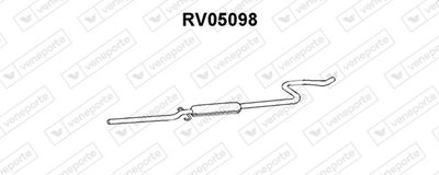 RV05098 VENEPORTE Средний глушитель выхлопных газов