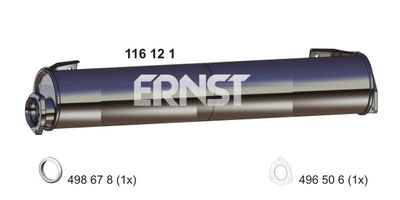 116121 ERNST Глушитель выхлопных газов конечный