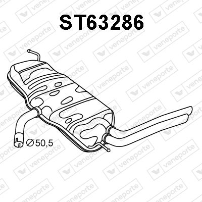 ST63286 VENEPORTE Глушитель выхлопных газов конечный