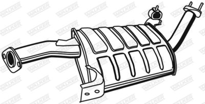 17643 WALKER Средний глушитель выхлопных газов