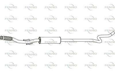 P17043 FENNO Средний глушитель выхлопных газов