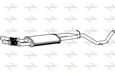 P3063 FENNO Средний глушитель выхлопных газов
